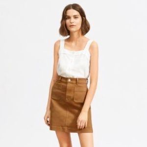 Everlane The Patch Pocket Skirt in Ochre